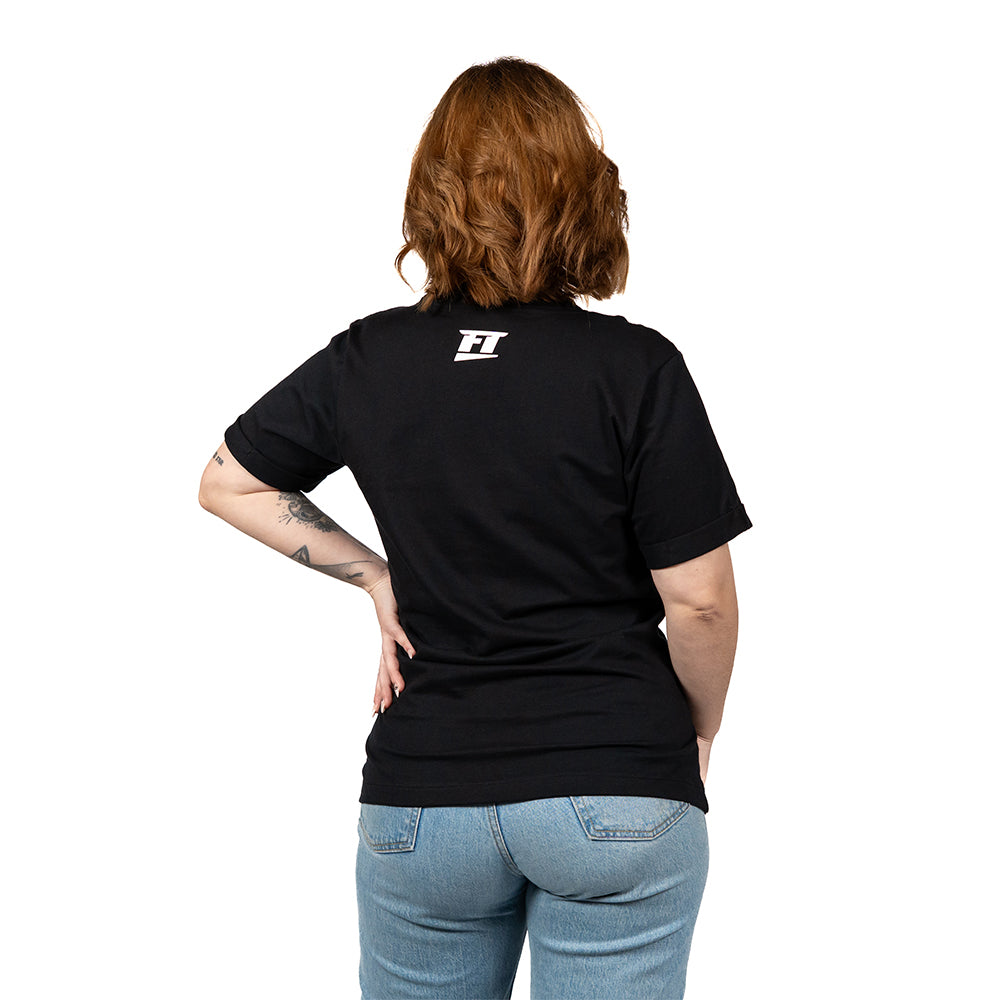 Camiseta Baby Look Preta Clássica FT